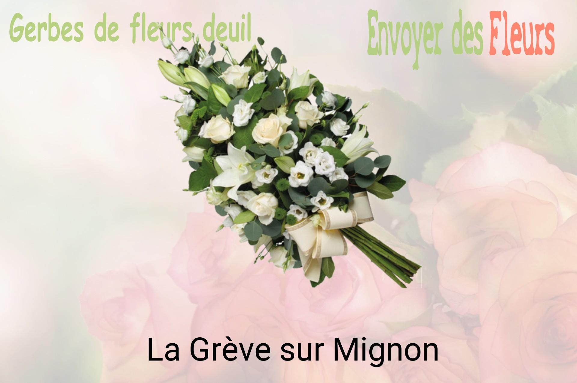 Gerbe de fleurs de deuil livrée à La Grève-sur-Mignon